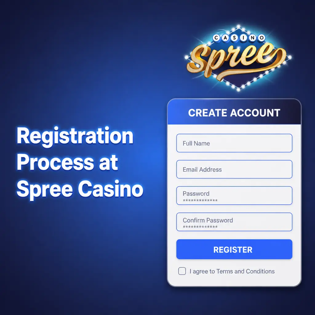 Spree Casino registration screen with welcome bonus