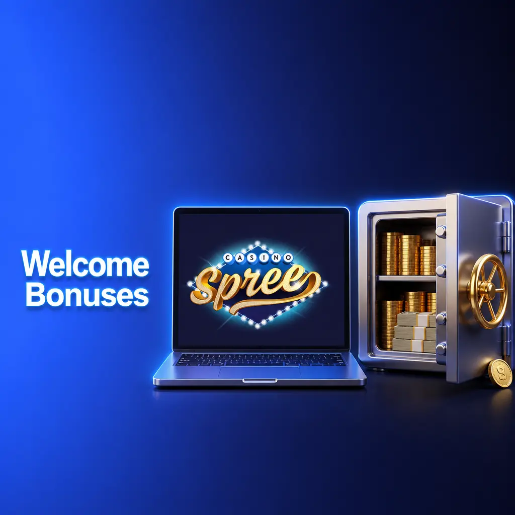 Welcome bonus coins package illustration